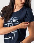 CASTELLI Rövid ujjú kerékpáros póló - BELLAGIO TEE LADY - kék