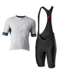 CASTELLI Rövid kerékpáros mez rövidnadrággal - ENTRATA VI - fekete/szürke