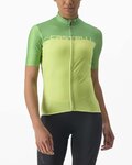CASTELLI Rövid ujjú kerékpáros mez - VELOCISSIMA LADY - zöld/sárga