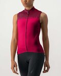 CASTELLI Ujjatlan kerékpáros mez - VELOCISSIMA LADY - bordó/piros