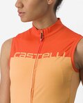 CASTELLI Ujjatlan kerékpáros mez - VELOCISSIMA LADY - narancssárga