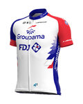 ALÉ Rövid ujjú kerékpáros mez - GROUPAMA FDJ 2021 - piros/kék/fehér