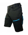 HAVEN Rövid kerékpáros nadrág kantár nélkül - NAVAHO SLIMFIT - fekete/kék