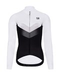 HOLOKOLO Hosszú ujjú kerékpáros mez - ARROW LADY WINTER - fehér/fekete