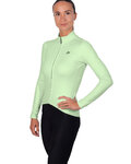 HOLOKOLO Hosszú ujjú kerékpáros mez - PHANTOM LADY WINTER - világoszöld