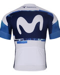 BONAVELO Rövid kerékpáros mez rövidnadrággal - MOVISTAR 2025 - fehér/kék/fekete
