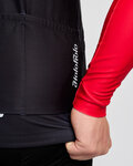 HOLOKOLO Hosszú ujjú kerékpáros mez - ARROW WINTER - piros/fekete