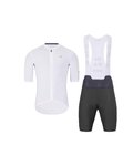 HOLOKOLO Rövid kerékpáros mez rövidnadrággal - VICTORIOUS - fehér/fekete