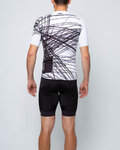 HOLOKOLO Rövid kerékpáros mez rövidnadrággal - CLASH - fehér/fekete