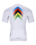 HOLOKOLO Rövid ujjú kerékpáros mez - HYPER - fehér/szivárványos