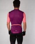 HOLOKOLO Rövid ujjú kerékpáros mez - ENJOYABLE ELITE - rózsaszín/lila