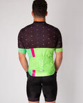 HOLOKOLO Rövid kerékpáros mez rövidnadrággal - OPTIMISTIC ELITE - fekete/zöld
