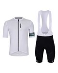 HOLOKOLO Rövid kerékpáros mez rövidnadrággal - HONEST ELITE - fehér/fekete