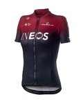 CASTELLI Rövid ujjú kerékpáros mez - TEAM INEOS 2019 LADY - piros/fekete