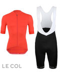 LE COL Rövid kerékpáros mez rövidnadrággal - PRO ECO - narancssárga/fekete