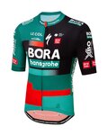 LE COL Rövid ujjú kerékpáros mez - BORA HANSGROHE 2023 SPORT REPLICA - piros/fekete/zöld