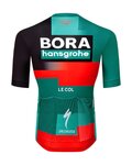 LE COL Rövid ujjú kerékpáros mez - BORA HANSGROHE 2023 SPORT REPLICA - piros/fekete/zöld