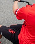 MONTON Rövid kerékpáros nadrág kantár nélkül - POW MTB - fekete/piros