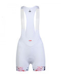 MONTON Rövid kerékpáros nadrág kantárral - INKFLOWER LADY - fehér