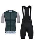 MONTON Rövid kerékpáros mez rövidnadrággal - CHECHEN - zöld/fekete