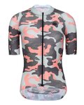 MONTON Rövid ujjú kerékpáros mez - PRO CAMOUSHIELD LADY - rózsaszín/zöld/szürke