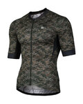 MONTON Rövid ujjú kerékpáros mez - CALOFLAGE - zöld/fekete