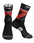 MONTON Klasszikus kerékpáros zokni - GREFFIO 2  - piros/fekete