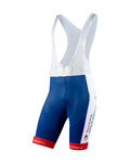 NALINI Rövid kerékpáros nadrág kantárral - DIRECT ENERGIE 2020 - kék/fehér