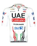 PISSEI Rövid ujjú kerékpáros mez - UAE TEAM EMIRATES OFFICIAL 2024 - fehér/piros/fekete