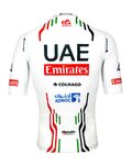 PISSEI Rövid ujjú kerékpáros mez - UAE TEAM EMIRATES OFFICIAL 2024 - fehér/piros/fekete