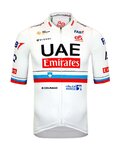 PISSEI Rövid ujjú kerékpáros mez - UAE TEAM EMIRATES SLOVENIAN 2024 - fehér/piros