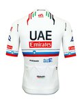 PISSEI Rövid ujjú kerékpáros mez - UAE TEAM EMIRATES SLOVENIAN 2024 - fehér/piros