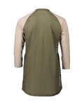POC Rövid ujjú kerékpáros mez - MTB PURE 3/4 LADY - bézs/zöld