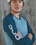 POC Rövid ujjú kerékpáros mez - MTB PURE 3/4 LADY - kék/világoskék