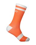 POC Klasszikus kerékpáros zokni - LURE MTB - fehér/narancssárga