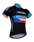 Rövid ujjú kerékpáros mez - BORA 2017 - fekete