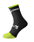 Klasszikus kerékpáros zokni - ORICA 2017 - fekete/zöld