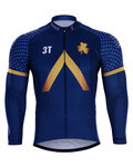 Hosszú ujjú kerékpáros mez - AQUA BLUE 2018 WNT - kék/arany