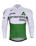 Hosszú ujjú kerékpáros mez nyári - D. DATA 2018 SUMMER - fekete/zöld/fehér