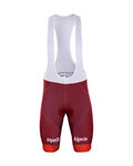 BONAVELO Rövid kerékpáros nadrág kantárral - KATUSHA 2018 - bordó/piros