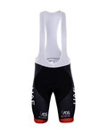 Rövid kerékpáros nadrág kantárral - UAE 2018 - piros/fekete