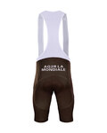 BONAVELO Rövid kerékpáros nadrág kantárral - AG2R 2019 - barna