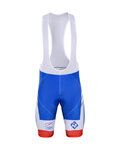 BONAVELO Rövid kerékpáros nadrág kantárral - GROUPAMA FDJ 2019 - kék