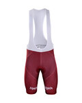 BONAVELO Rövid kerékpáros nadrág kantárral - KATUSHA 2019 - piros