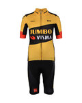 BONAVELO Rövid kerékpáros mez rövidnadrággal - JUMBO-VISMA '20 KIDS - sárga/fekete