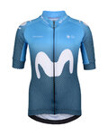 BONAVELO Rövid ujjú kerékpáros mez - MOVISTAR 2020 KIDS - fehér/kék