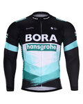 BONAVELO Hosszú ujjú kerékpáros mez nyári - BORA 2020 SUMMER - fekete/fehér/zöld