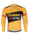 BONAVELO Hosszú ujjú kerékpáros mez - JUMBO-VISMA 2020 WNT - sárga