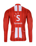 BONAVELO Hosszú ujjú kerékpáros mez - SUNWEB 2020 WINTER - piros/fehér