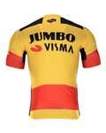BONAVELO Rövid ujjú kerékpáros mez - JUMBO-VISMA 2020 - sárga/fekete
